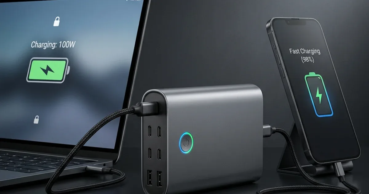 باور بانك 100W لشحن سريع — أفضل اختيارات لـ iPhone 17 و Galaxy S26 في مصر 2026