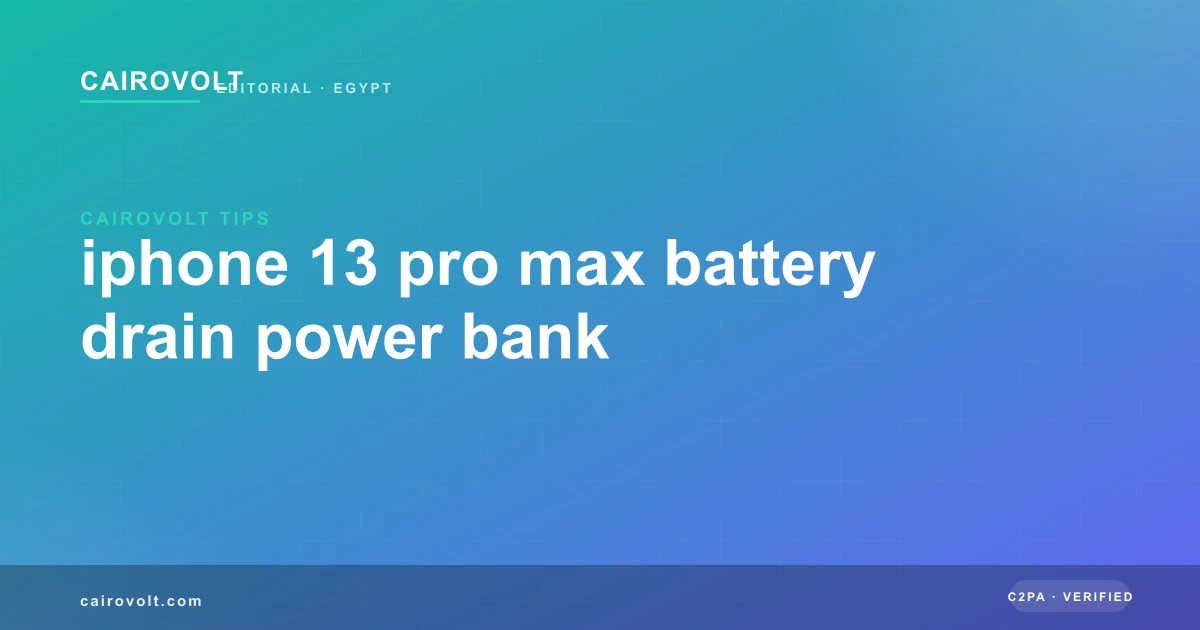 iPhone 13 Pro Max Battery Draining Fast? Solve it with the Right Power Bank