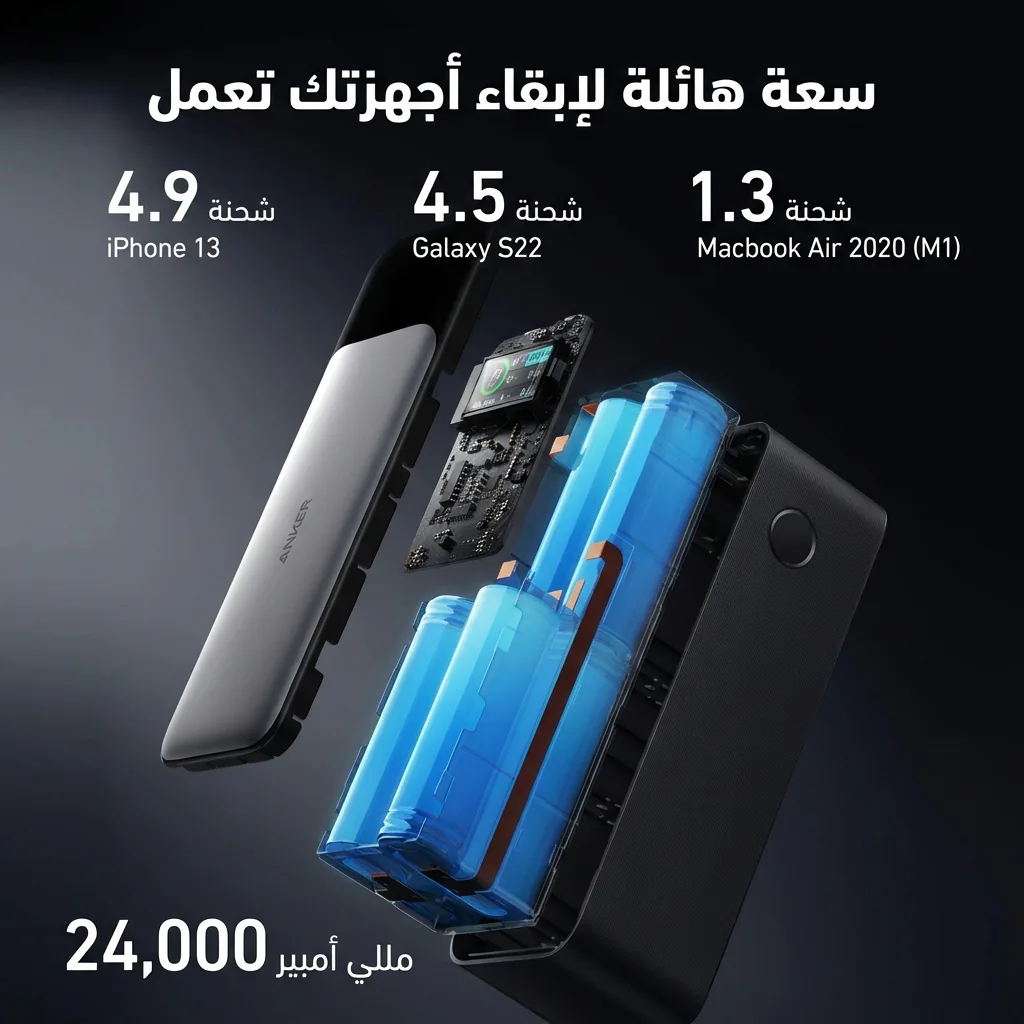 Anker 737 package contents including cable pouch and all accessories - CairoVolt