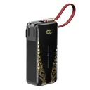 Anker A1637 Wukong 3-in-1 power bank, gold LED display, red braided cable & foldable plug — كايرو فولت