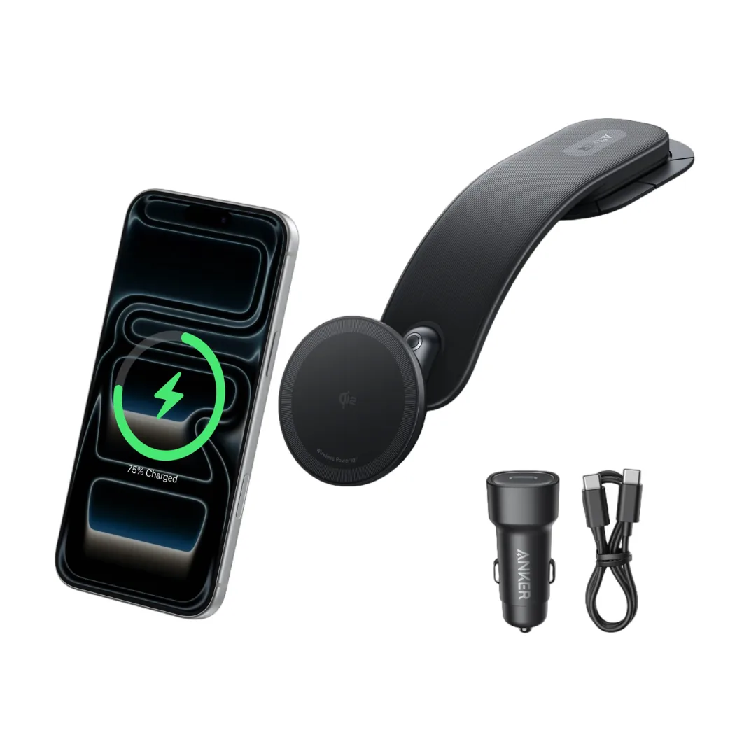 Anker Nano A2216 magnetic wireless car charger kit with USB-C car adapter and cable — كايرو فولت