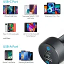 Anker A2732 car charger LED ring illuminated in car socket - CairoVolt