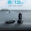 Anker A2732 retail packaging showing 35W car charger specifications - CairoVolt