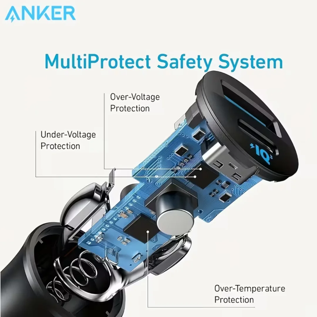 شاحن سيارة انكر A2741 منفذين USB-C و USB-A - كايرو فولت
