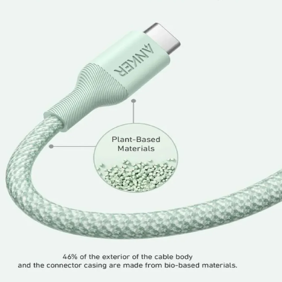 Anker USB-C to USB-C Cable (A8050) | 100W PD | Braided Nylon | 18-Month Warranty