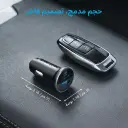 انكر dual-port car charger connected to a phone and tablet