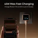 Anker A121D 45W fast charging iPhone 17 Pro to 50% in just 20 minutes with smart display showing real-time wattage - CairoVolt