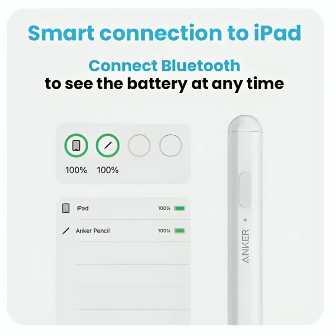 قلم أنكر Pencil مقارنة حجم مع Apple Pencil - كايرو فولت