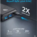محتويات علبة باور بانك انكر PowerCore 20000 والكابلات المرفقة