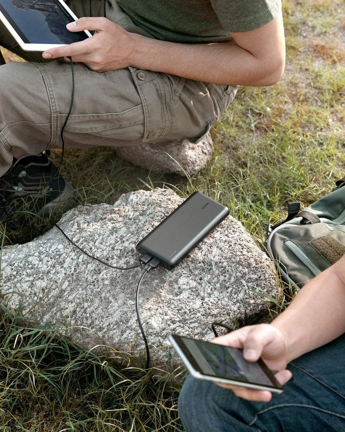 Anker PowerCore 26800 triple USB-A output ports detail for multi-device charging - A1277011 - CairoVolt