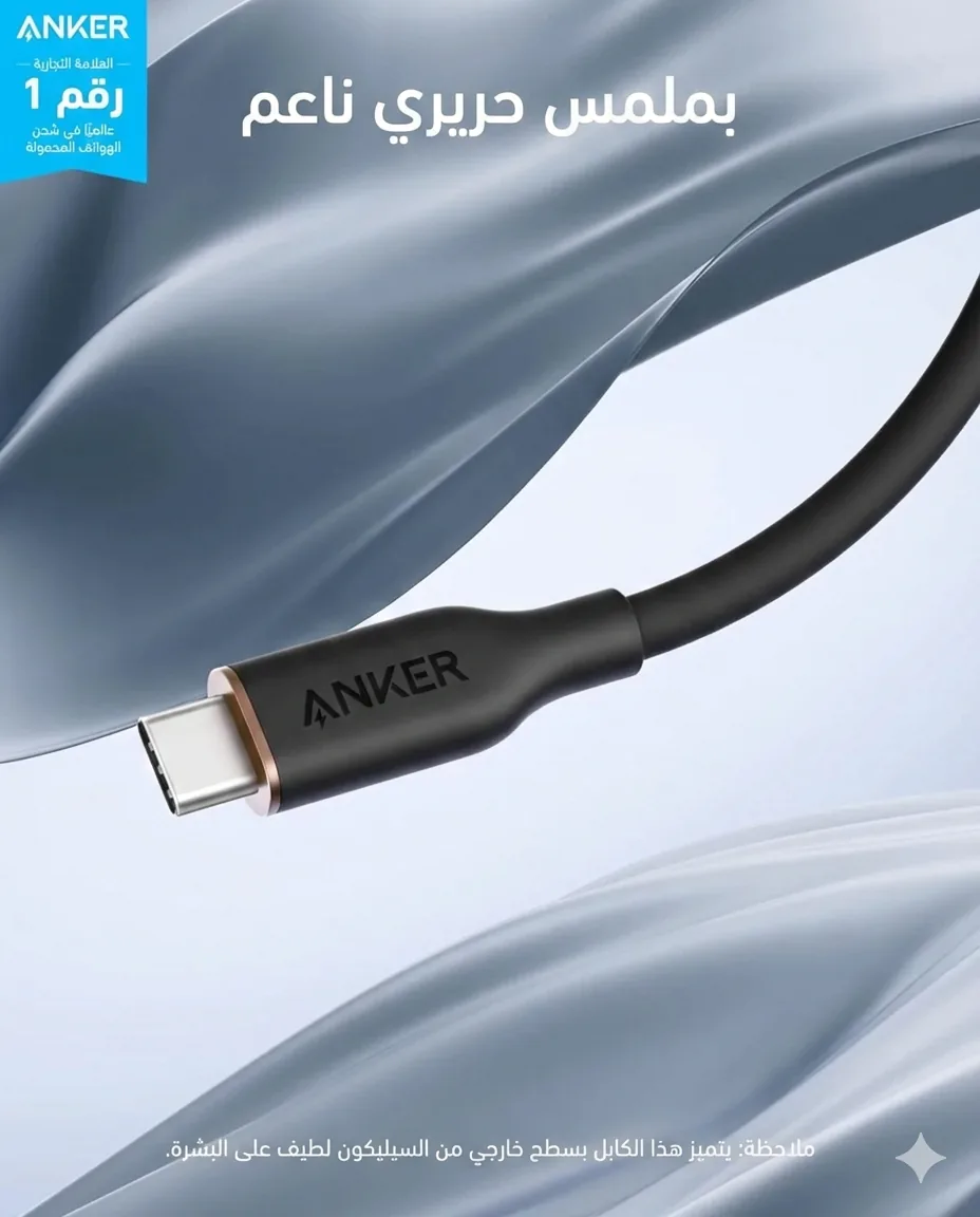 anker powerline usb c usb c - أصلي بباركود الشركة | كايرو فولت مصر