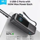 Anker Prime A1695 size comparison next to MacBook Pro and iPhone - CairoVolt