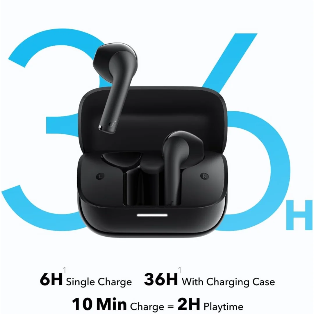 Anker K20i earbuds close-up showing 13mm driver detail