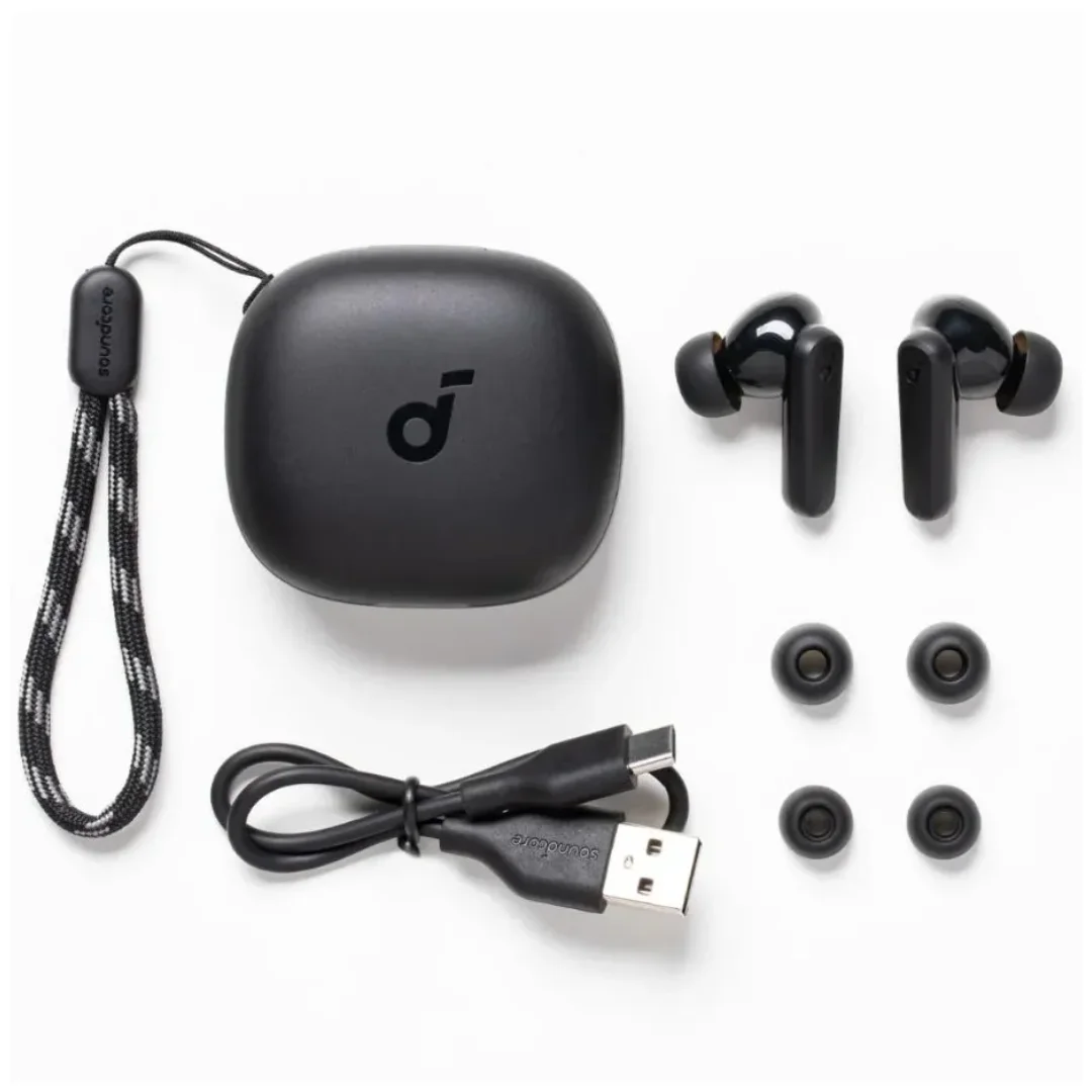 Anker R50i NC retail box and included accessories