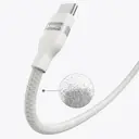 Anker 240W USB-C cable connector close-up showing the braided jacket weave in white - CairoVolt