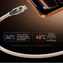 Anker lab temperature comparison slide, 36C versus 48C, vendor data with its own accuracy caveat - CairoVolt