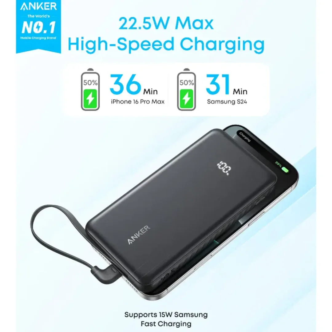 Anker ZOLO A110D slim 15.4mm portable design size comparison - pocket-friendly power bank