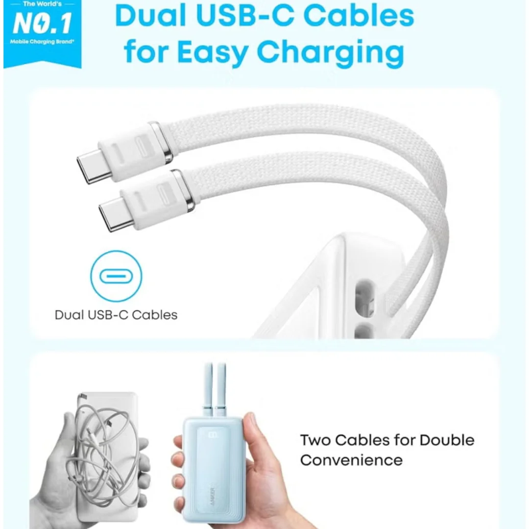 Anker ZOLO A1681 charging MacBook Air alongside iPhone