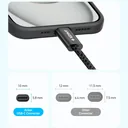 Anker Zolo slim 10x5.8mm USB-C connector vs other connectors, plugged into iPhone — كايرو فولت