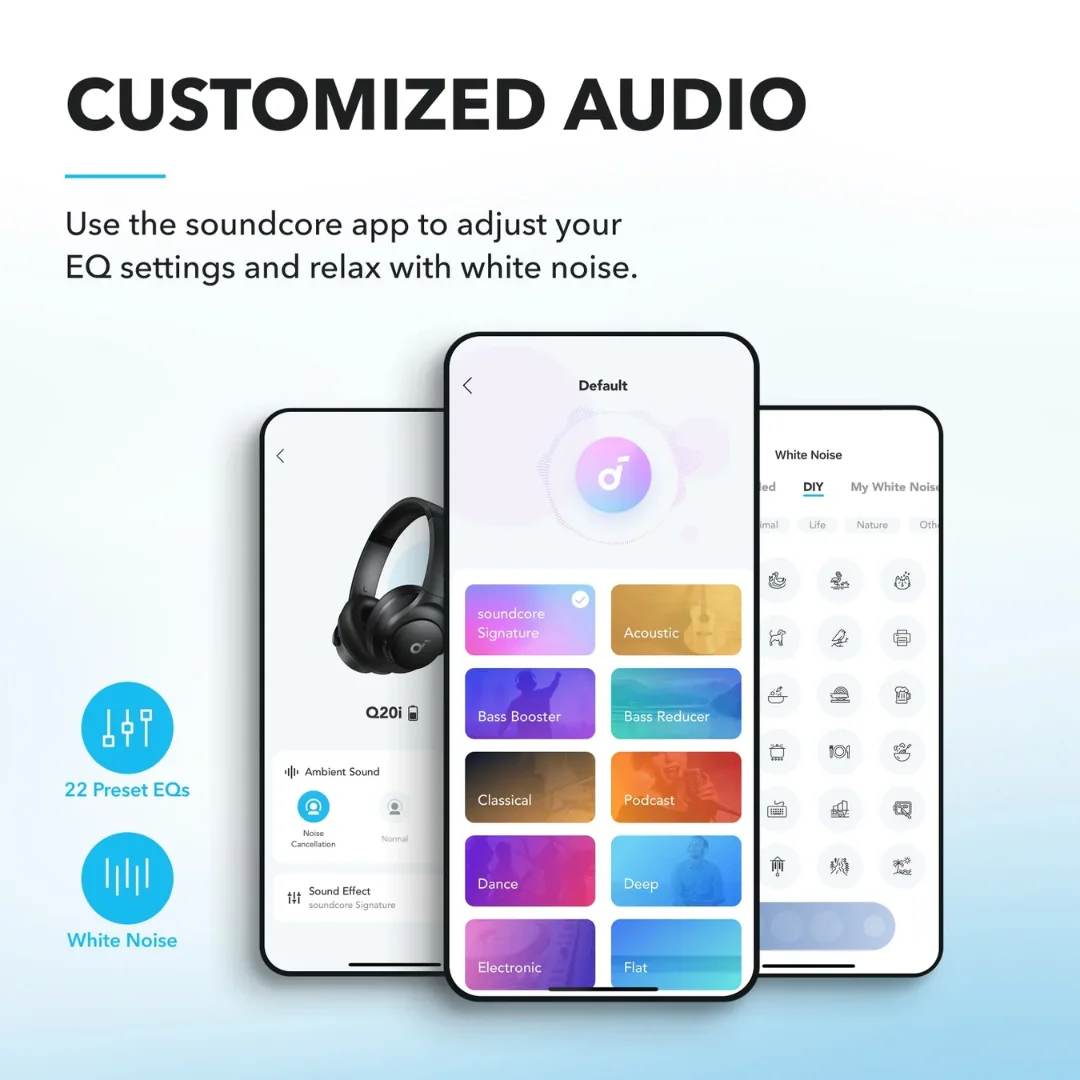 Soundcore Q20i worn over-ear student budget ANC Cairo - CairoVolt