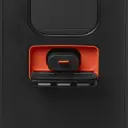 JBL PartyBox Club 120 JBLPBCLUB120 close-up of splashproof cover flipped open with orange interior - CairoVolt