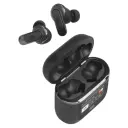 JBL Tour Pro 2 JBLTOURPRO2 open case angled with both black earbuds floating above - CairoVolt