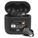 JBL Tour Pro 2 JBLTOURPRO2 black open smart case with touchscreen and one earbud in front - CairoVolt