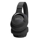 JBL Tune 720BT JBLT720BT black headphones angled view showing power button, aux jack and control buttons - CairoVolt