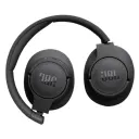 سماعة JBL Tune 720BT سوداء مطوية بشكل مسطح من الأعلى وتظهر أزرار التحكم على حافة السماعة - كايرو فولت