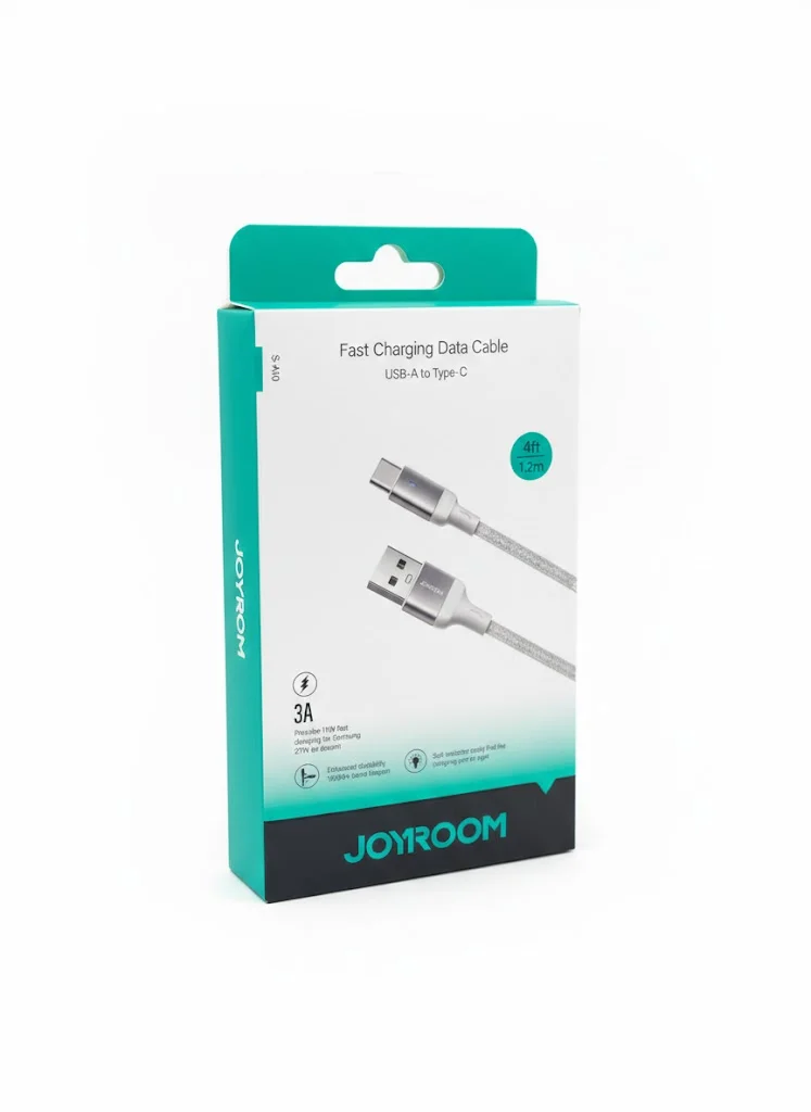 كابل جوي روم USB-A إلى Type-C 1.2 متر | 20 سم زيادة توصلك السرير والكونسول