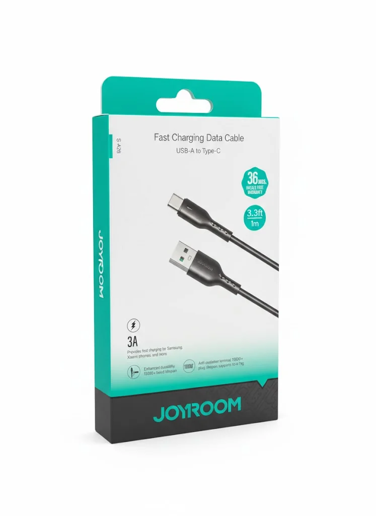 كابل جوي روم USB-A إلى Type-C 1 متر | وصل شاحنك القديم بموبايلك الجديد